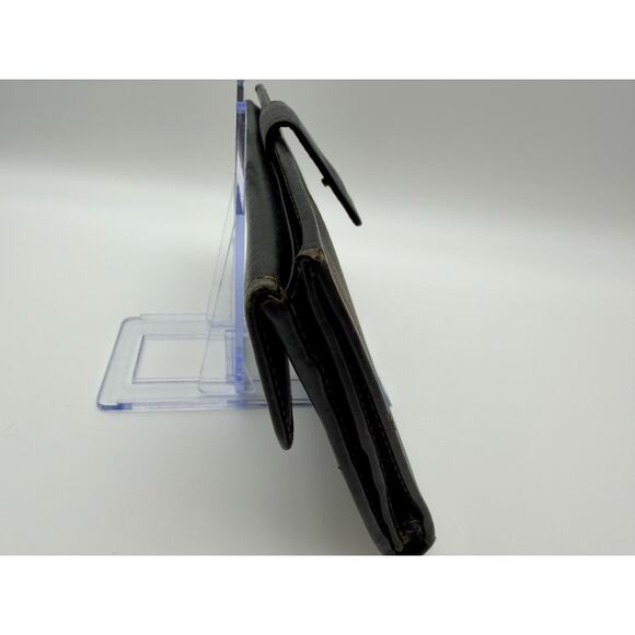 FENDI Pequin Stripe Continental Long Wallet Black Leather Vintage Authentic COA - Picture 5 of 16